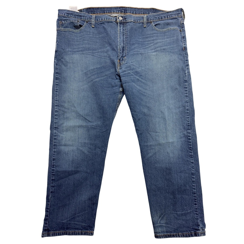Levi's 502 Jeans Mens 50x30 Blue Medium Wash Regular Taper Fit Denim Big & Tall